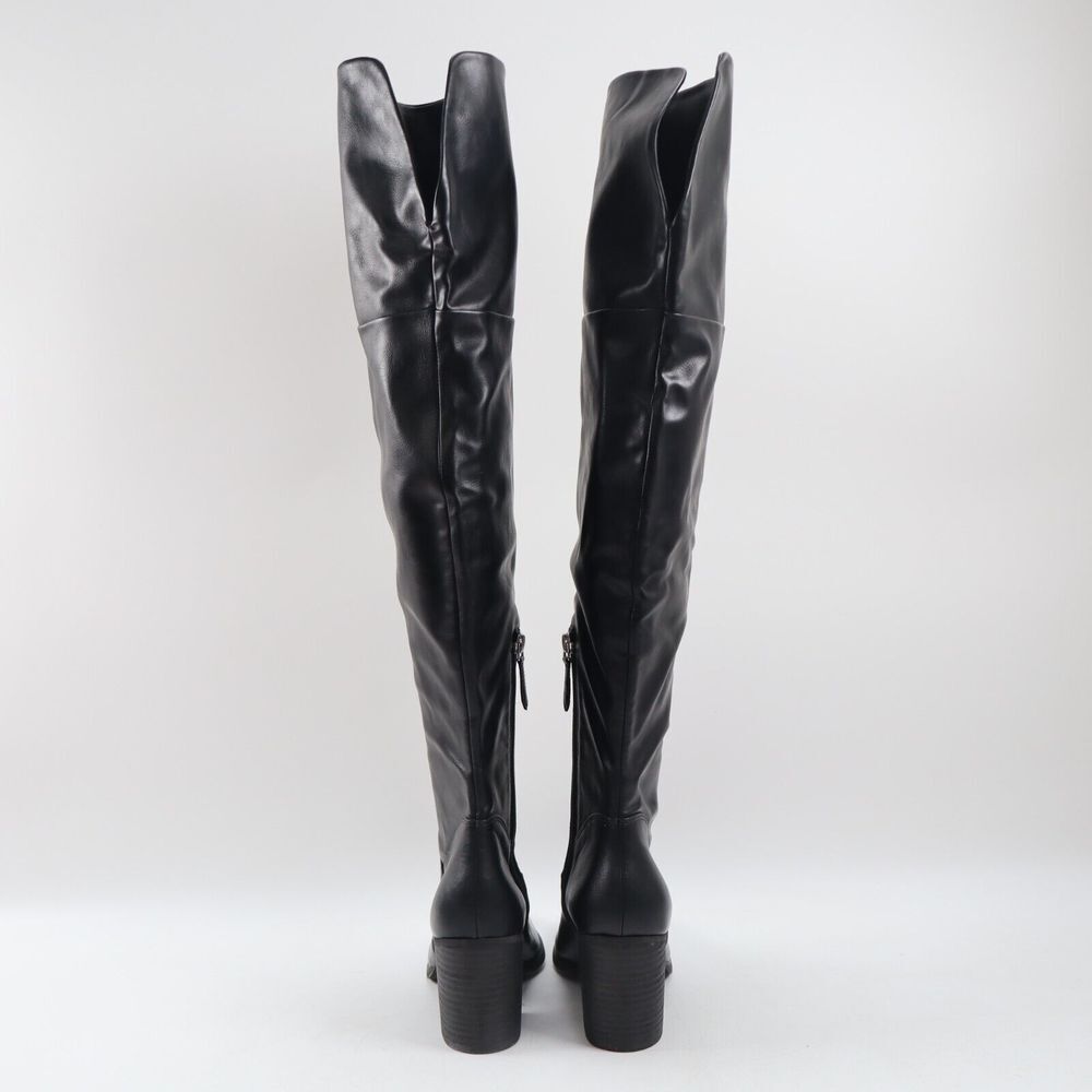 🔥NEW BP. Luke Over the Knee Boots Side Zip Faux Leather Heeled, Black, 7M US🔥 - Picture 6 of 11